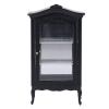1:12 Scale Doll House Display Shelf Cabinet Miniature Furniture Display Shelf Black Display Cabinet with Transparent Window Dream Display Cabinet for Doll House Accessory view 3