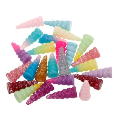 ibasenice 25pcs Horn Hair Accessories Glitter Craft Horns Spiral Design for Creative Projects Fun Party Favors Material