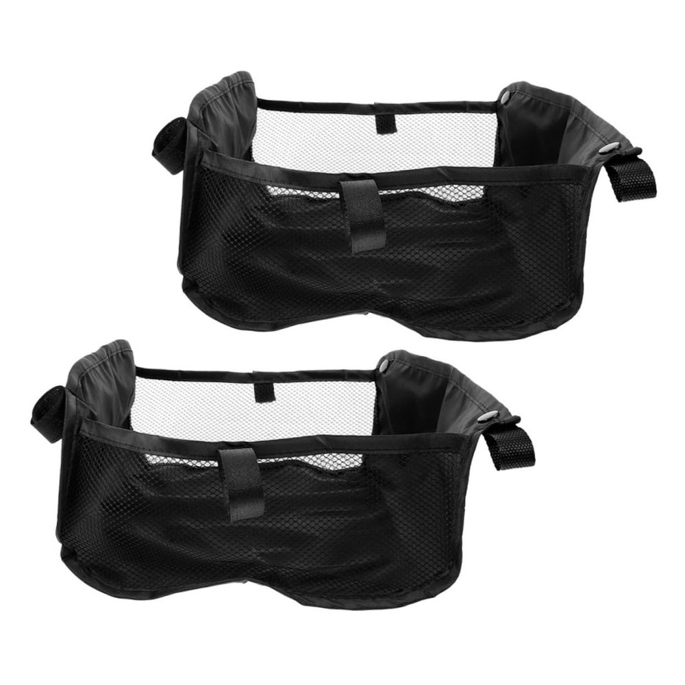 CONGARTENO 2pcs Stroller Cargo Bags Underseat Organizer with Mesh Netting Storage Baskets for Prams Enhanced Storage Capacity for Essentials
