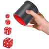 Totority Leather Dice Cup Dice Boxes for Silent Game Entertainment Cups Large Dots for Easy Reading view 3