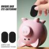 OUNONA 10-Pack Oval Silicone Piggy Bank Plugs Replacement Caps for Children S Coin Saving Jars Bottom Stopper 1.77 X 0.98 X 0.27 Inches Black view 3
