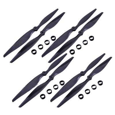 JNOEEDWN Propellers 2Pair Compatible with 8045/1045/1047/1147/1238/1260/1245 Carbon Fiber Propeller CF Blades Compatible with RC Quadcopter Hexacopter Multi Rotor UFO(1047 propellers)