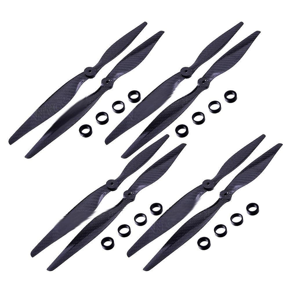 JNOEEDWN Propellers 2Pair Compatible with 8045/1045/1047/1147/1238/1260/1245 Carbon Fiber Propeller CF Blades Compatible with RC Quadcopter Hexacopter Multi Rotor UFO(1047 propellers)