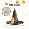BGSHJVF Cocktail Glasses And Wine Bottles Print Halloween Witch Hat Cosplay Caps Halloween Decoration Costume Accessories For Party view 3