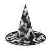 BGSHJVF Black And White Soccer Ball Pattern Print Halloween Witch Hat Cosplay Caps Halloween Decoration Costume Accessories For Party view 1