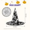 BGSHJVF Black And White Soccer Ball Pattern Print Halloween Witch Hat Cosplay Caps Halloween Decoration Costume Accessories For Party view 3