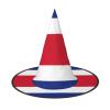 BGSHJVF Flag Of Costa Rica Print Halloween Witch Hat Cosplay Caps Halloween Decoration Costume Accessories For Party view 1