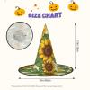 BGSHJVF Sunflower Print Halloween Witch Hat Cosplay Caps Halloween Decoration Costume Accessories For Party view 3