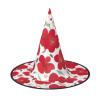BGSHJVF Valentine'S Day Red Heart Flower Print Halloween Witch Hat Cosplay Caps Halloween Decoration Costume Accessories For Party view 1