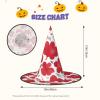 BGSHJVF Valentine'S Day Red Heart Flower Print Halloween Witch Hat Cosplay Caps Halloween Decoration Costume Accessories For Party view 3