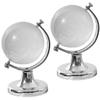 CIYODO World Map Globe Adornment 2pcs Crystal Floating Earth Globes Wall Decor for Home view 1