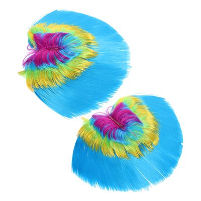 FOMIYES 2pcs Wigs for Halloween Dress up Rainbow Punk Masquerade Party Accessories Headpieces for Group Events and Gatherings