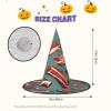 BGSHJVF Streaky Bacon Pattern Print Halloween Witch Hat Cosplay Caps Halloween Decoration Costume Accessories For Party view 3