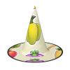 BGSHJVF Cartoon Vegetable Fruits Print Halloween Witch Hat Cosplay Caps Halloween Decoration Costume Accessories For Party view 1