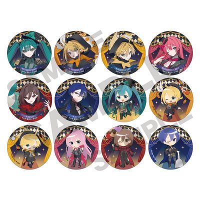 Klux Hatsune Miku Trading Can Badge Circus 1 Box Diameter Approx. 2.2 inches (56 mm), Made of Tin