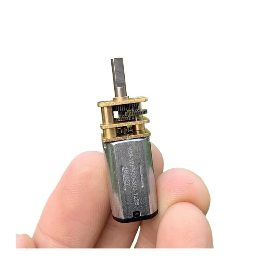N30 Gear Electronic Starter with Steel Gearbox, DC 3V-12V Output Flat Shaft, Precision GA12A Gear Electronic Starter, Reduction Ratio 1: 380 for Camera