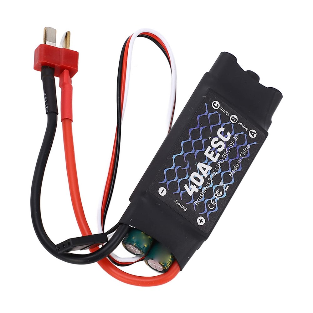 40A Brushless ESC 2 4S with 5V 3A BEC, Electric Speed Controller with Male T Plug for RC Fixed Wing Airplane, Ideal for F450 Quad Rotor Drone