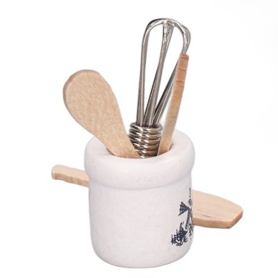 1:12 Scale Dollhouse Miniature Kitchen Accessories - 5 Piece Set Includes Knife, Fork, Spoon and Whisk for Cute and Authentic Kitchen Decoration