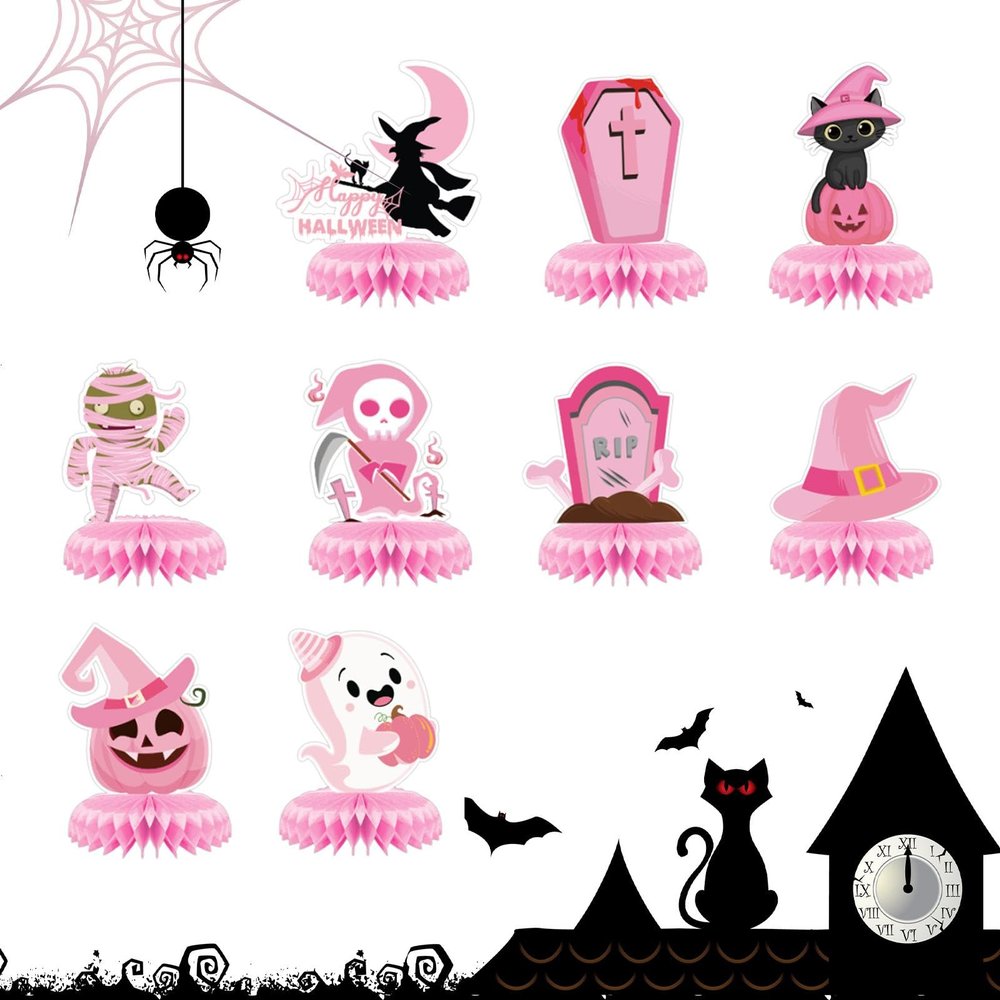 Halloween Party Table Decorations, Spooky Table Centerpiece Set, Halloween Decoration Props, Halloween Centerpiece for Kids, Halloween Table Centerpiece Decorations Set of 9 for Spooky Parties