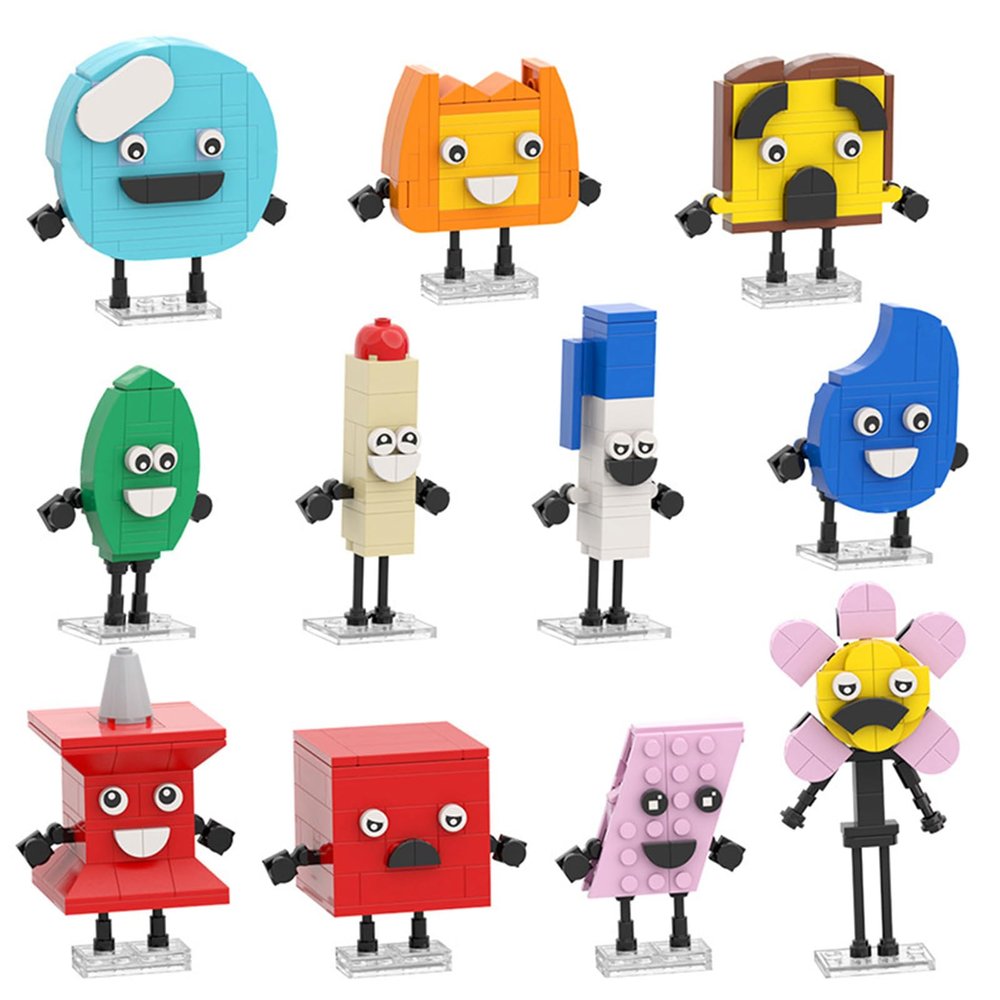 CYSNATU Bfdi Battle Building Block Set, DIY Anime Dream Island Character Figure Model Toys, Collectible Building Bricks Birthday Gift for Kids (496 Pcs)