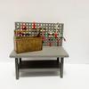 1:12 Dollhouse Miniature Tool Workbench with Accessories Miniature Dollhouse Garage Garden Furniture (Darkgreyworkbench) view 2