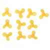 10Pcs Toy Propeller ABS Plastic 3 Blades Fan Model Yellow 743Y2A, DIY Toy Accessories, Suitable for mini Fans, Electric Toys, Reinforced Concrete Boats, and Education Toys view 1