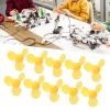 10Pcs Toy Propeller ABS Plastic 3 Blades Fan Model Yellow 743Y2A, DIY Toy Accessories, Suitable for mini Fans, Electric Toys, Reinforced Concrete Boats, and Education Toys view 2