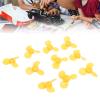 10Pcs Toy Propeller ABS Plastic 3 Blades Fan Model Yellow 743Y2A, DIY Toy Accessories, Suitable for mini Fans, Electric Toys, Reinforced Concrete Boats, and Education Toys view 4