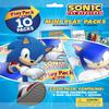 Sonic the Hedgehog Play Packs | Sonic Party Favors | Sonics Coloring Pad, 2 Mini Crayons, and a Sticker | Officially Licensed | 10-Pack Goodie Bags view 1