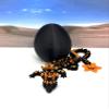 3D Printed Dragon with Dragon Egg, 12 Inches Black and Orange Cherry Blossom with Dragon Egg, Fidget ADHD Autism Sensory Toy D064-CLS view 1