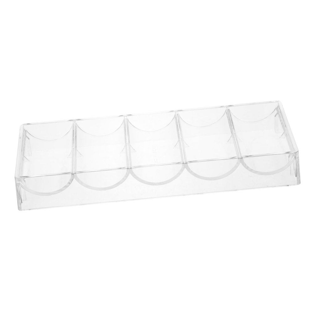 KONTONTY Grid Poker Chip Holder Tray Large Capacity Poker Chip Box Rack Storage Box