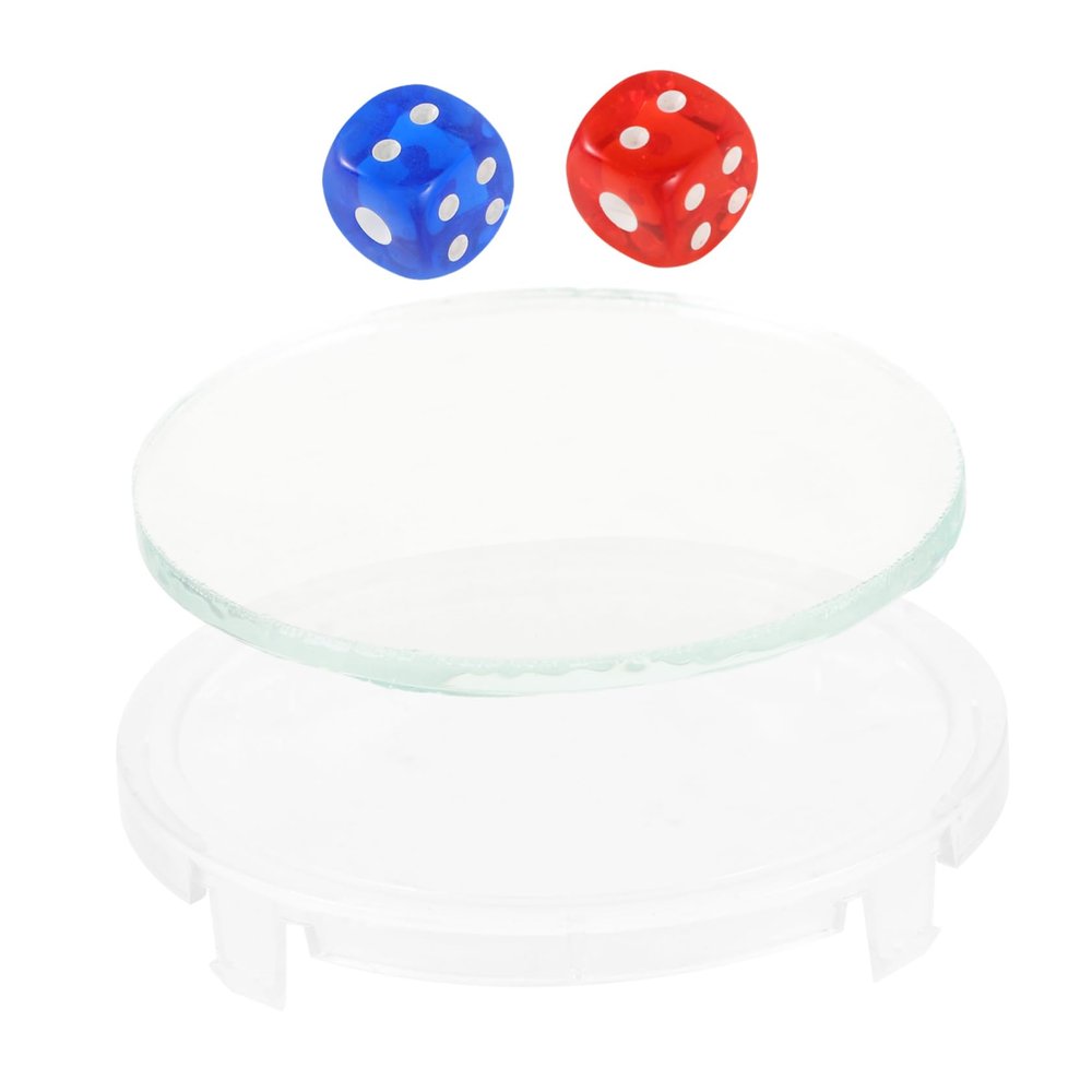 Abaodam Tempered Glass Cover for Mahjong Machine Dice Tray Accessory with Protective Design Fits Dice Box Quieter Gaming Experience Complete for Mahjong Play