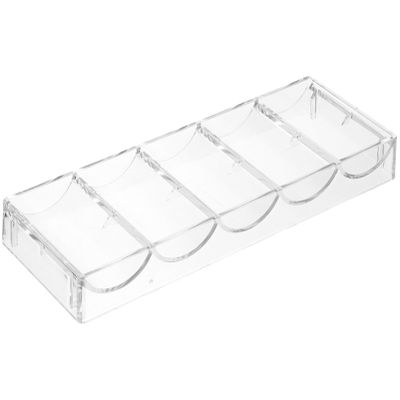 TOYANDONA Transparent Poker Chip Holder Large Capacity Tray for Easy Organization Wear-Resistant Chip Case for Poker Games Convenient Storage