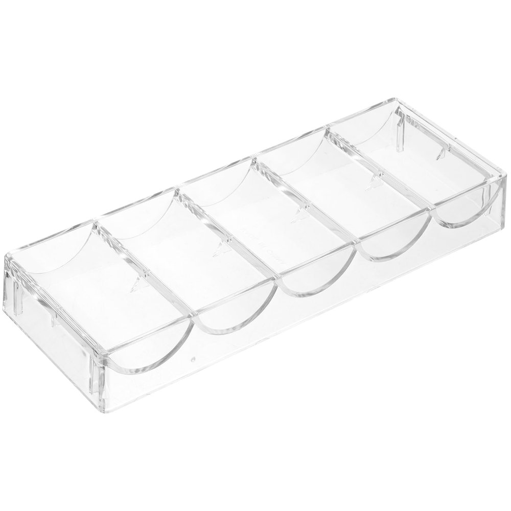 TOYANDONA Transparent Poker Chip Holder Large Capacity Tray for Easy Organization Wear-Resistant Chip Case for Poker Games Convenient Storage