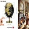 Exerz 5.5" Globe Black & Golden, Mini World Globe Educational Geographic - Bronze Arc and Base view 2