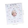 ANDRESLAD 1pc Growth Record Photo Frame for Months White Keepsake Picture Display for Boy Girl for Memories and Birthday Celebrations view 2