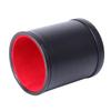HOOTNEE Pu Leather Dice Cup with Felt Lining for Quiet Rolling Includes Transparent Red Dice for Home and Bar Games view 2