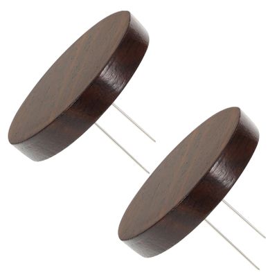 Anneome 2pcs Wooden Base Doll Display Stand for Crochet Dolls Stable with Needle Support Ebony for Showcasing Stores Exhibitions