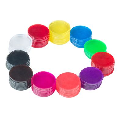 FAVOMOTO Transparent Bingo Counting Chips Game Tokens for Math Learning Sorting and Game Smooth Surface for Comfortable Handling