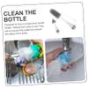 TOYANDONA 3pcs Silicone Bottle Cleaning Set Ergonomic Long Handle Brushes for Versatile Cleaning of Milk Bottles Water Cups and Wine Lightweight and Durable Design view 3