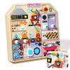 JAUNTY Kitchen Busy Board Toy for 3 4 5 Years Old, Wooden Sensory Toys Montessori 3-5 Toddler Girls Toy with Sound, Learning Kitchen Toys Great 1st First Birthday Gift for Girls Boys view 1