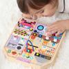 JAUNTY Kitchen Busy Board Toy for 3 4 5 Years Old, Wooden Sensory Toys Montessori 3-5 Toddler Girls Toy with Sound, Learning Kitchen Toys Great 1st First Birthday Gift for Girls Boys view 2