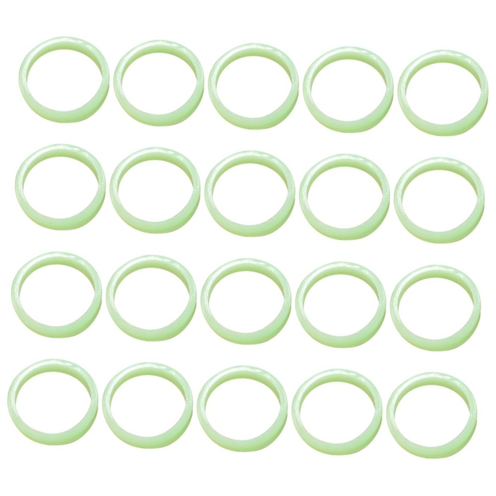 Holibanna 100pcs Luminous Plastic Finger Rings Dark Party Decorations Fun Fluorescent Accessories for Adults for Festivals and Celebrations