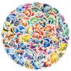 Cute Fishing Stickers, Fish Stickers, Realistic Animals Decal for Kids Teens, 50Pcs Vinyl Waterproof Sticker for Water Bottles, Laptop (Fish) view 1
