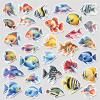Cute Fishing Stickers, Fish Stickers, Realistic Animals Decal for Kids Teens, 50Pcs Vinyl Waterproof Sticker for Water Bottles, Laptop (Fish) view 2
