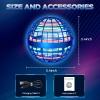 2026 Flying Orb Ball Toy - Christmas Cool Novelty Gift Hover Ball Galaxy Boomerang Hand Drone Magic Floating Balls Orbit Mini Outdoor Fidget Toy Stocking Stuffer for Kids Boys Girls Teens (Blue+Pink) view 3