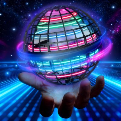 UROINT 2026 Flying Orb Ball Toys for Boys, Galaxy Balls Boomerang Hover Hand Drone, Cosmic Fly Ball Orbit Floating Flying Spinner Mini Drone Balls Toy, for Kids Teens Boys Girls Gray