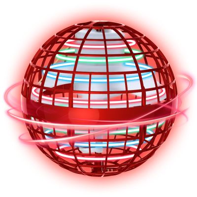 2026 Flying Orb Ball Toy - Christmas Cool Novelty Gift Hover Ball Galaxy Boomerang Hand Drone Magic Floating Ball Orbit Mini Outdoor Fidget Toy Stocking Stuffer for Kids Boys Girls Teens - (Red)