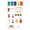 TTETTZ Mini Traffic Signs Toys Miniature Traffic Model, Teaching Props Traffic Cognitive Toys for 1:36 Scale Street Signs, 17Pcs view 2