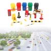 TTETTZ Mini Traffic Signs Toys Miniature Traffic Model, Teaching Props Traffic Cognitive Toys for 1:36 Scale Street Signs, 17Pcs view 3